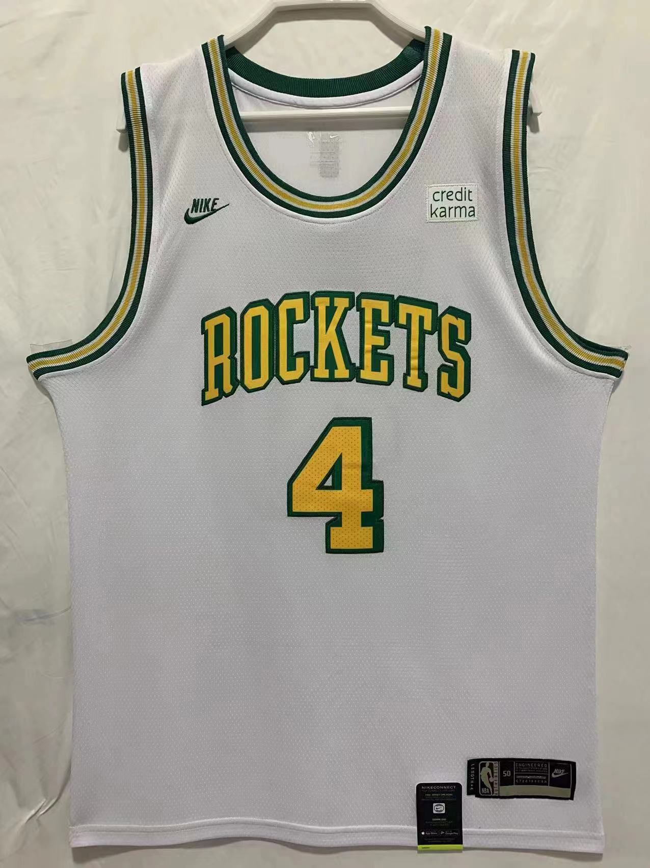 Men Houston Rockets #4 Green White Nike 22-23 NBA Jersey